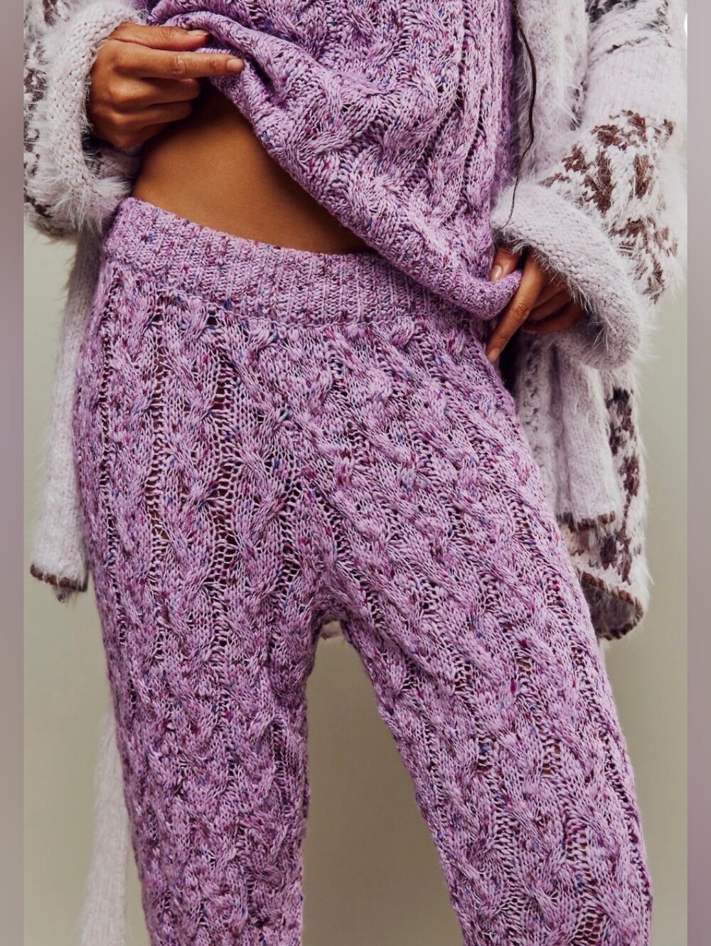 Free People Intimately "Under The Mistletoe" Sweater Joggers NWOT